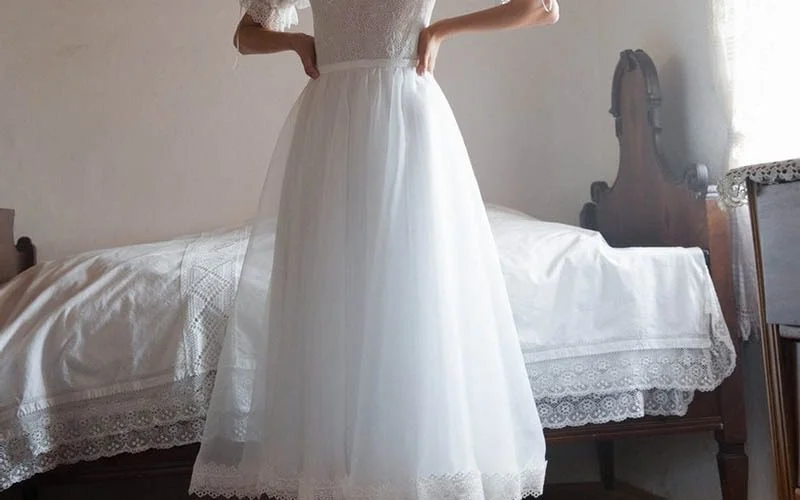 لباس عروس با دامن کوتاه