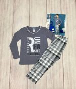 بلوز شلوار پسرانه سکسن طرح چهارخانه 3