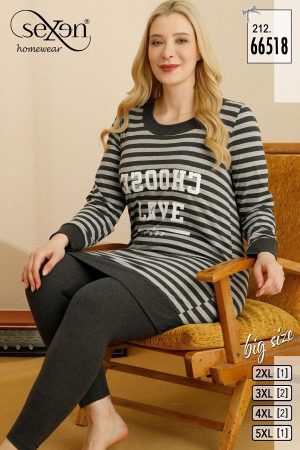 ست راحتی سایز بزرگ زنانه سکسن کد66518