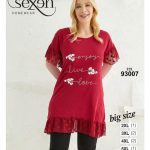 تیشرت شلوارک بیگ سایز زنانه برند سکسن کد93007