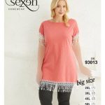 تاپ شلوارک بیگ سایز زنانه برند سکسن کد93013
