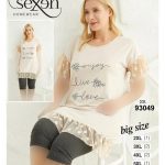 تاپ شلوارک بیگ سایز برند سکسن کد93049