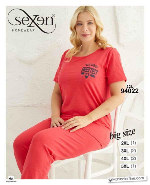 تیشرت وشلوار بیگ سایز برند سکسن sexen کد 94022