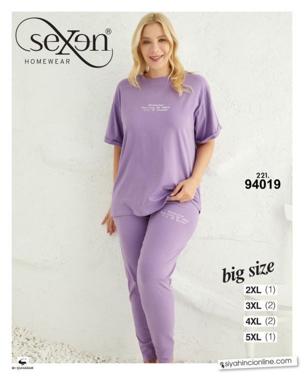 تیشرت وشلوار بیگ سایز برند سکسن sexen کد 94019