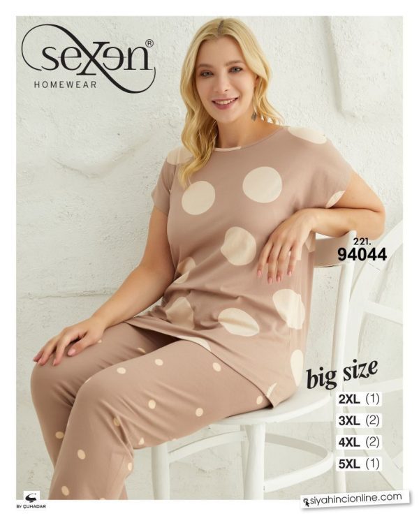 تیشرت وشلوار بیگ سایز برند سکسن sexen کد 94044