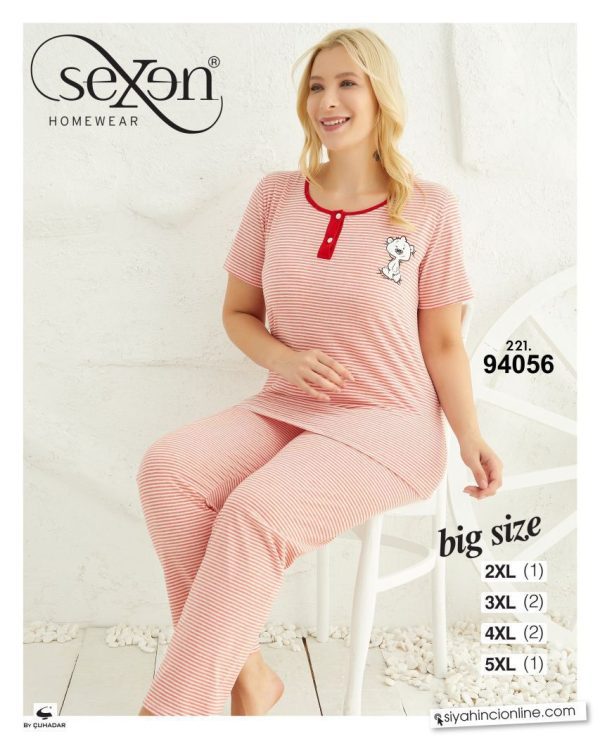 تیشرت وشلوار بیگ سایز برند سکسن sexen کد94056