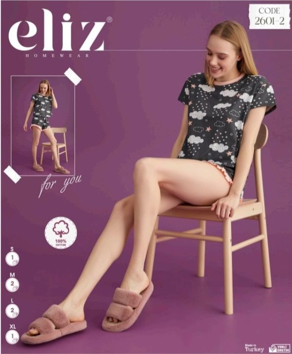 تیشرت وشرتک سایز نرمال برند الیزeliz کد2601