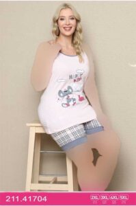 تاب شورتک سایز بزرگ زنانه طرح موش