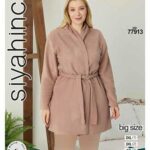 ربدشام سایز بزرگ زنانه کد77913طرح ساده