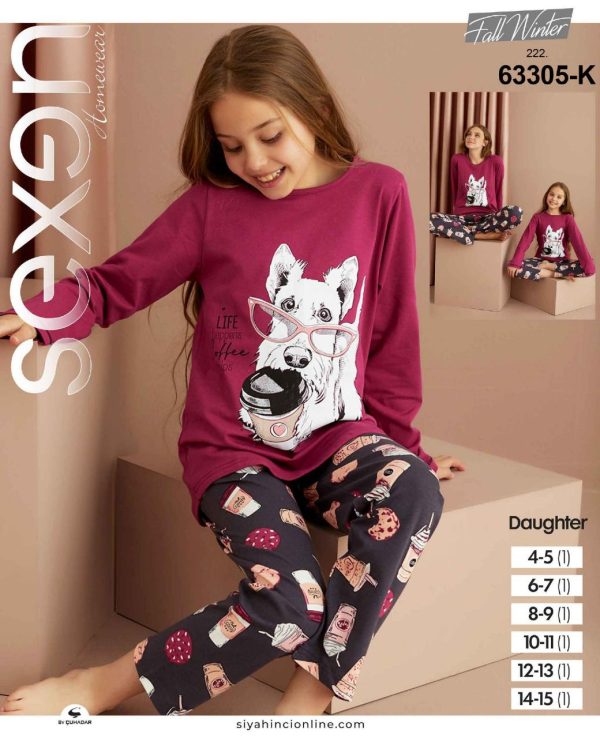 ست راحتی بچگانه طرح سگ عینکی کد63305