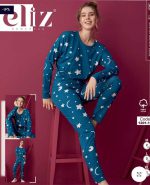 بلوز شلوار زنانه طرح ماه و ستاره کد 1201-15