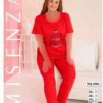 تیشرت شلوار سایز بزرگ زنانه کد 03558