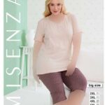 تیشرت شلوارک سایز بزرگ زنانه کد 02548