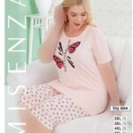 تیشرت شلوارک سایز بزرگ زنانه کد 02549