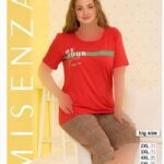 تیشرت شلوارک سایز بزرگ زنانه کد 02550