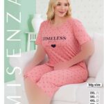 تیشرت شلوارک سایز بزرگ زنانه کد 02590