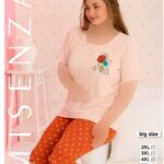تیشرت شلوارک سایز بزرگ زنانه کد02532