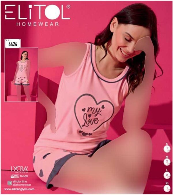 تاب شورت زنانه کد 6424