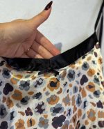 تاب و شلوار ساتن زنانه کد1-9517 طرح پلنگی
