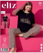 تیشرت شلوار سایز بزرگ زنانه کد 7001-11- b
