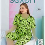 تیشرت شلوارک سایز بزرگ زنانه کد 12607