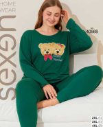 بلوز شلوار سایز بزرگ زنانه سکسن کد 40668
