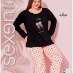 بلوز شلوار سایز بزرگ زنانه سکسن کد 40684