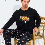 بلوز و شلوار مردانه سیاه اینجه کد09882