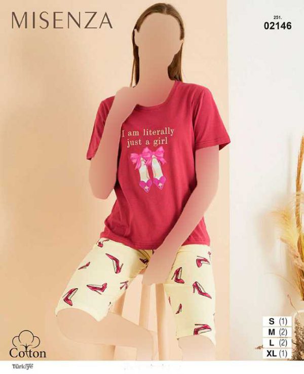 تیشرت و شلوارک زنانه میسنزا کد 02146