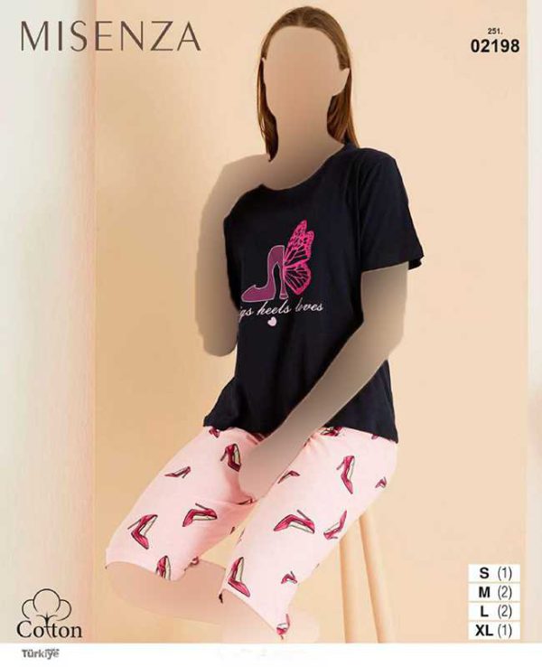 تیشرت و شلوارک زنانه میسنزا کد 02198