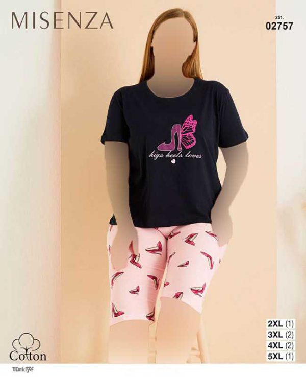 ست راحتی سایز بزرگ زنانه میسنزا کد02757