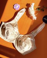 سوتین ساتن مجلسی سه تیکه فنردار مینی مایزر moonlight مون لایت 2116 کرم