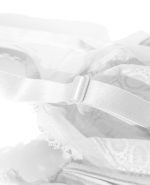 سوتین مینی مایزر گیپور و تور پرسی فنردار زنانه ینینچی 1670 سفید-2