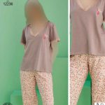 تیشرت و شلوارک زنانه سکسن کد 12236