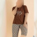 تیشرت وشلوارک سایز بزرگ زنانه میسنزا کد 02758