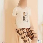 تیشرت وشلوارک سایز بزرگ زنانه میسنزا کد 02759