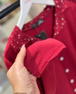 بلوز شلوار جلو دکمه ای سایز  نرمال سیاه اینجه کد24025 - Image 4