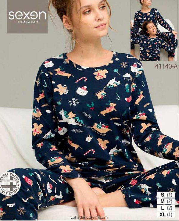 بلوز شلوار نرمال سکسن کد41140-A