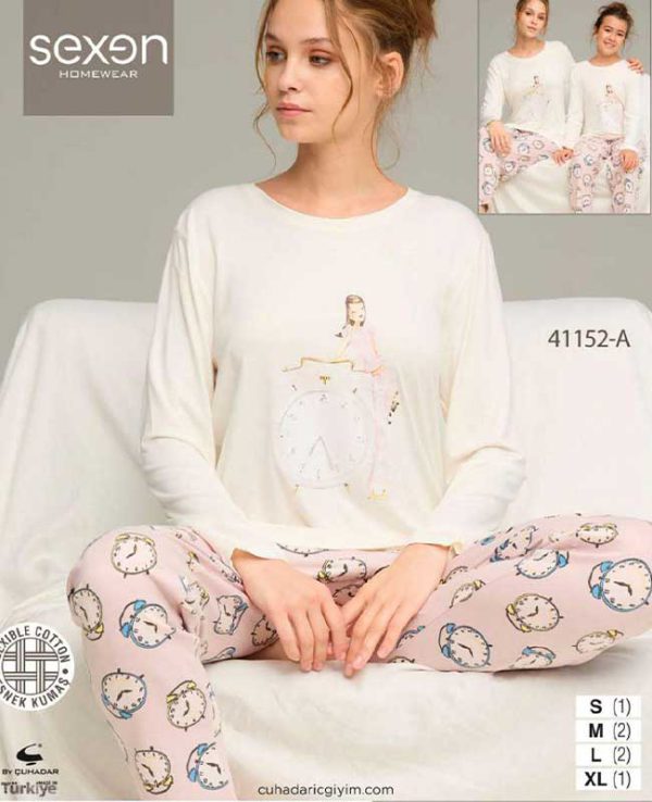 بلوز شلوار نرمال سکسن کد41152-A