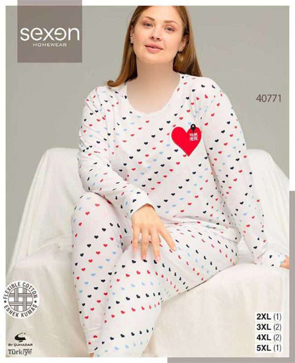 بلوز و شلوار سایز بزرگ سکسن کد40771