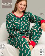 بلوز و شلوار سایز بزرگ نخ پنبه سکسن کد 40764