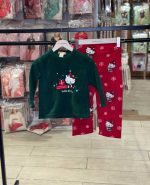 بلوز و شلوار پولار دخترانه سیاه اینجه کد HK307-K