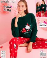بلوز و شلوار پولار ضخیم زنانه سیاه اینجه کد HK307-A