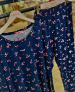 بلوز و شلوار سایز بزرگ نخ پنبه سکسن کد40807