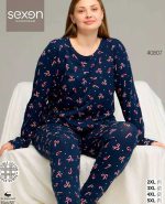 بلوز و شلوار سایز بزرگ نخ پنبه سکسن کد40807