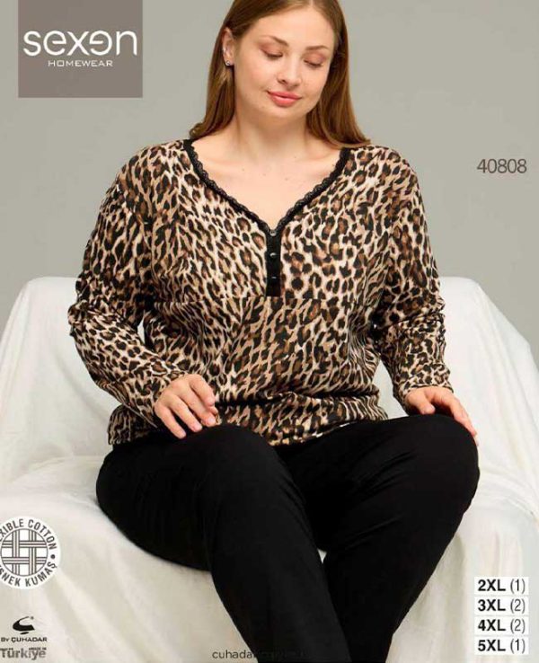 بلوز و شلوار سایز بزرگ سکسن کد40808 