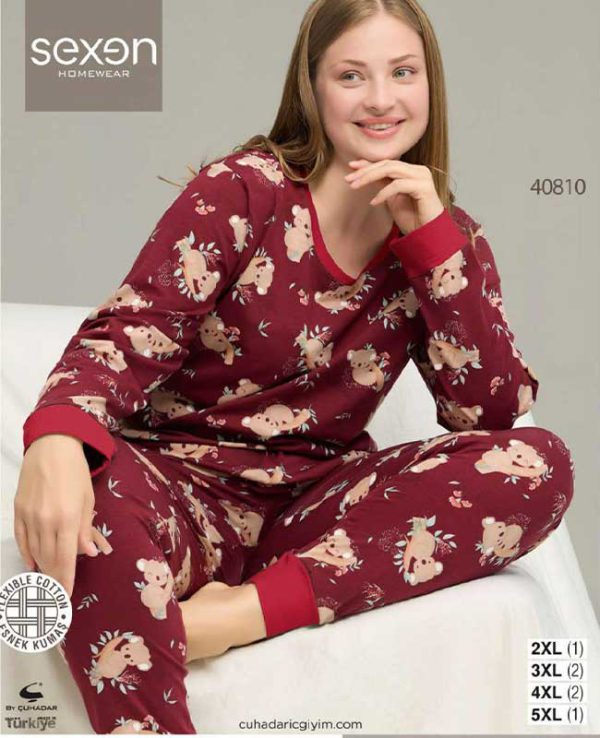 بلوز و شلوار سایز بزرگ سکسن کد40810