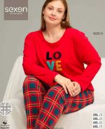 بلوز و شلوار سایز بزرگ نخ پنبه سکسن کد40814