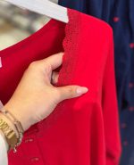 بلوز و شلوار سایز بزرگ نخ پنبه سکسن کد40815