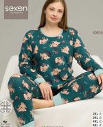 بلوز و شلوار سایز بزرگ نخ پنبه سکسن کد40818